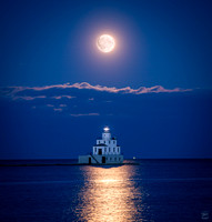 Worm Moon Manitowoc Lighthouse