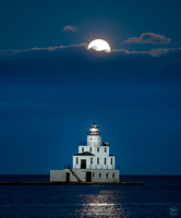 Worm Moon Manitowoc Lighthouse Partial