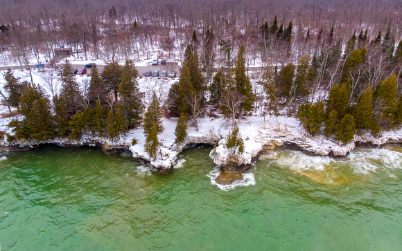 Cave Point Aerial